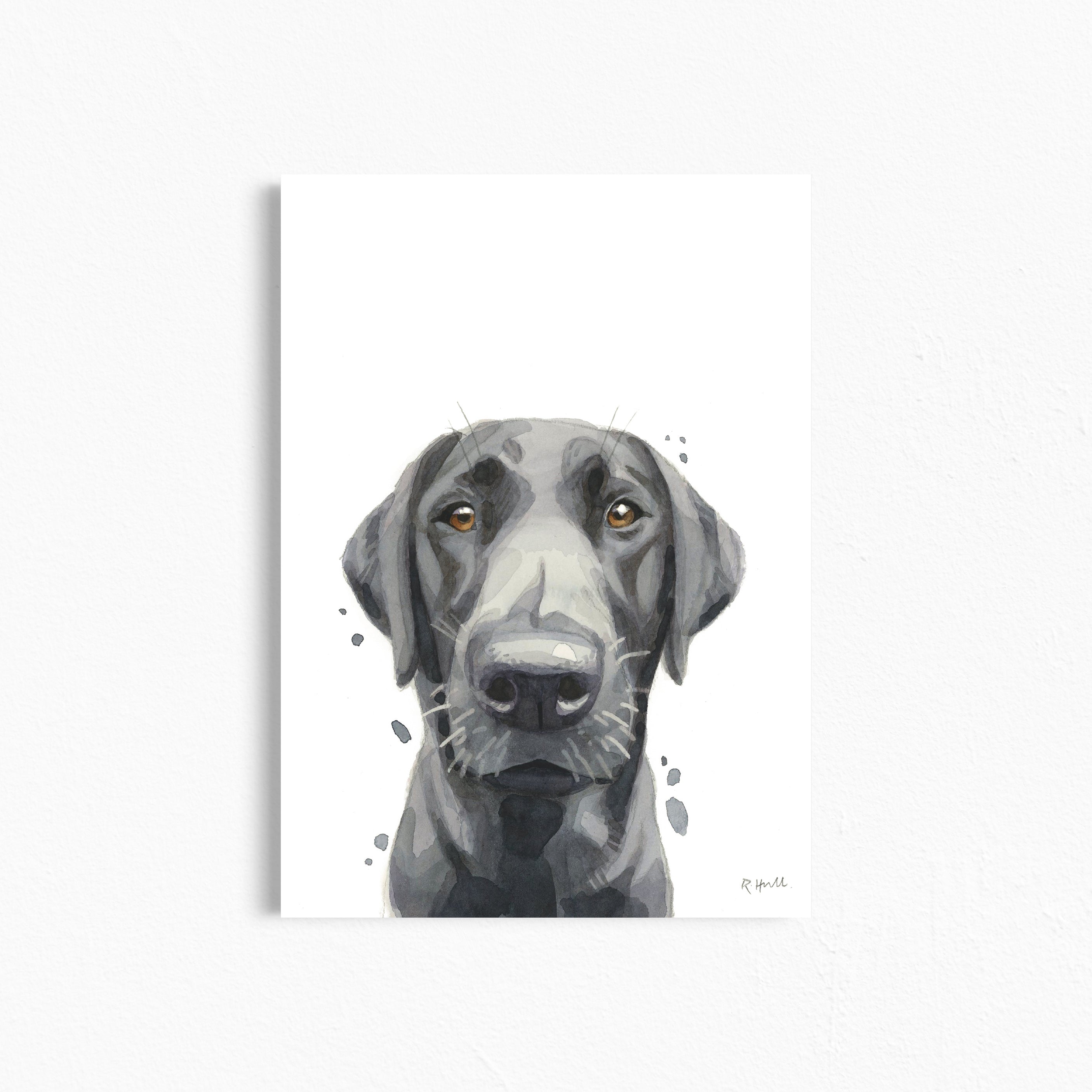Black Labrador A4/Letter Print Gifts for Child's Nursery & Dog Lovers