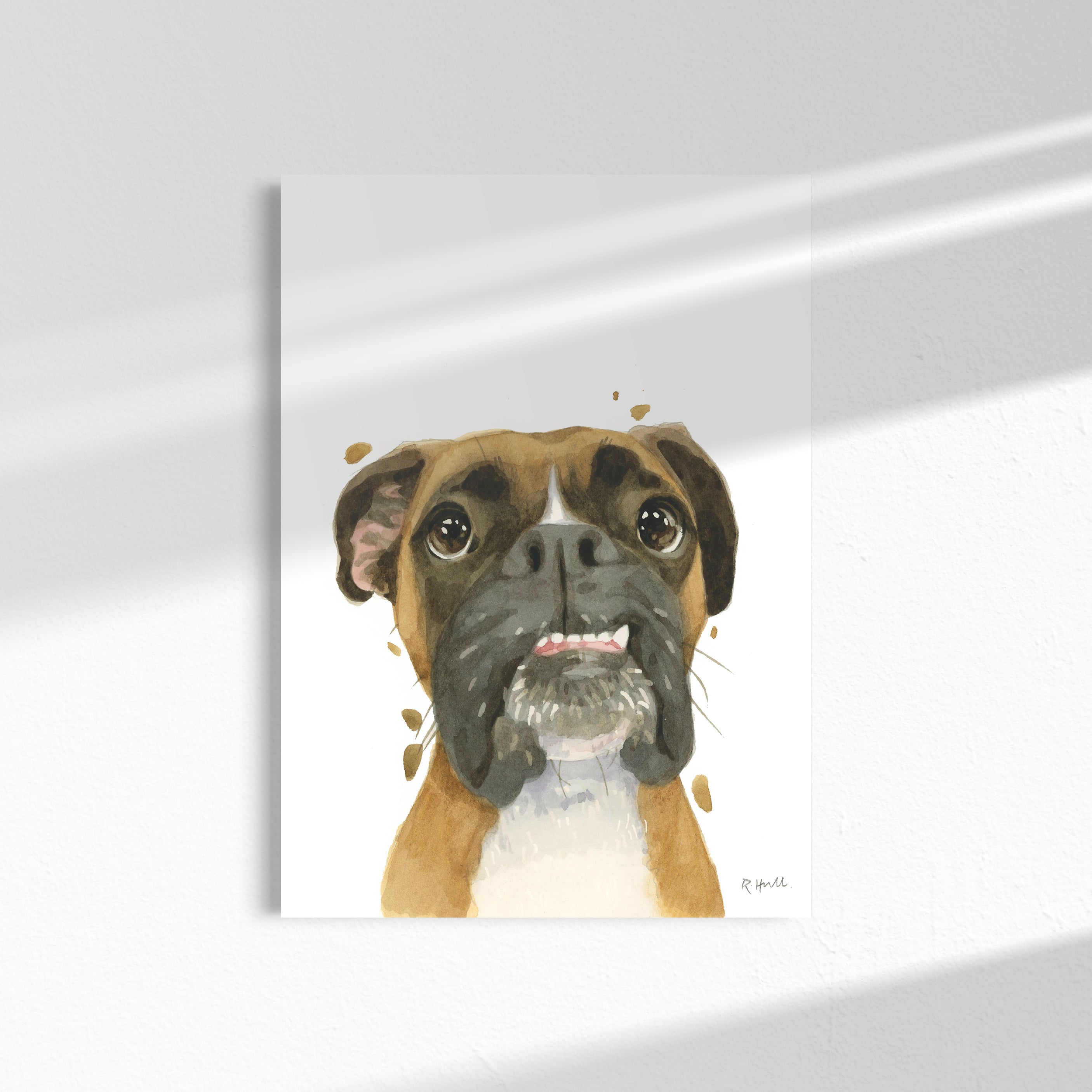 Boxer A4/Letter Print Gifts for Child's Nursery & Dog Lovers