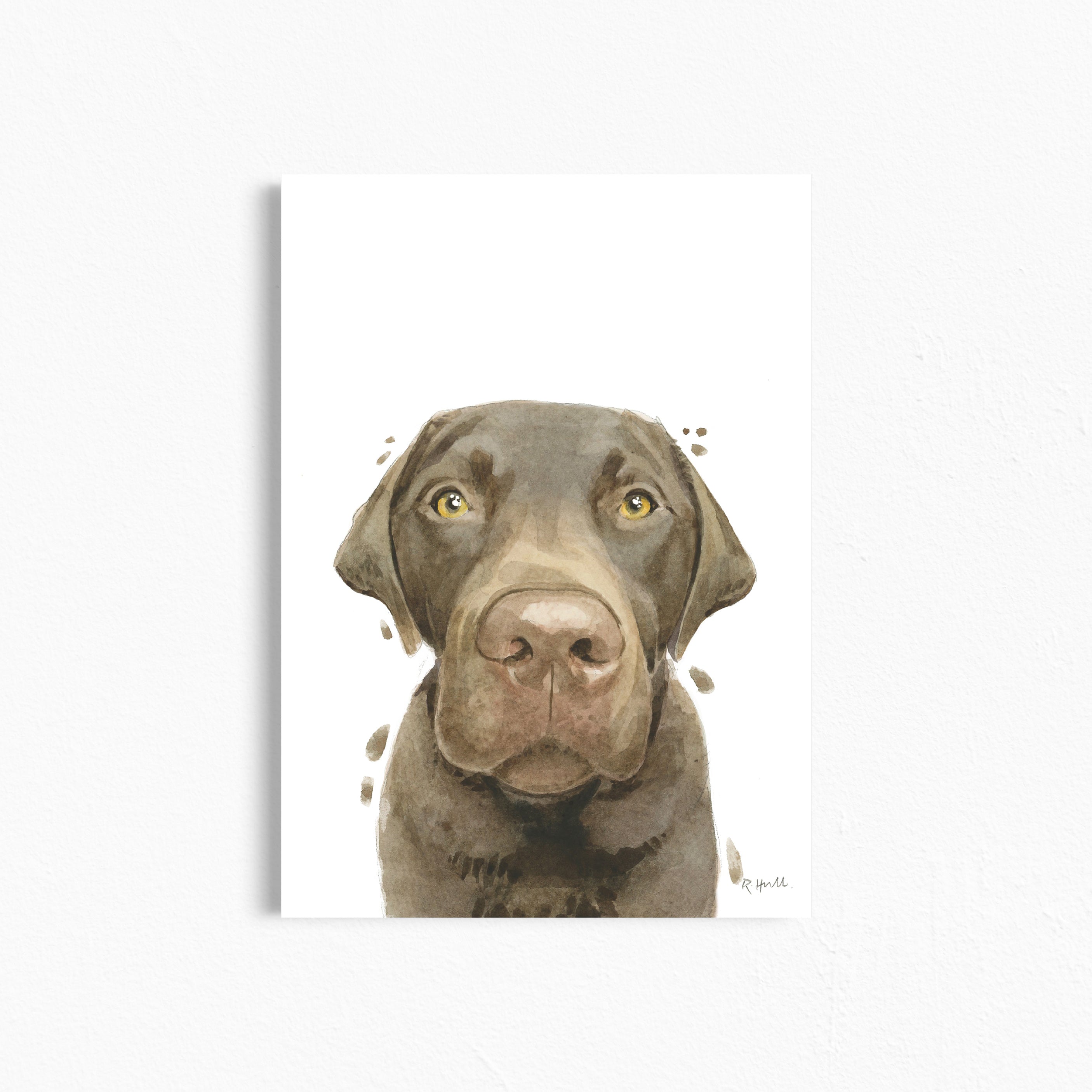 Chocolate Labrador A4/Letter Print Gifts for Child's Nursery & Dog Lovers