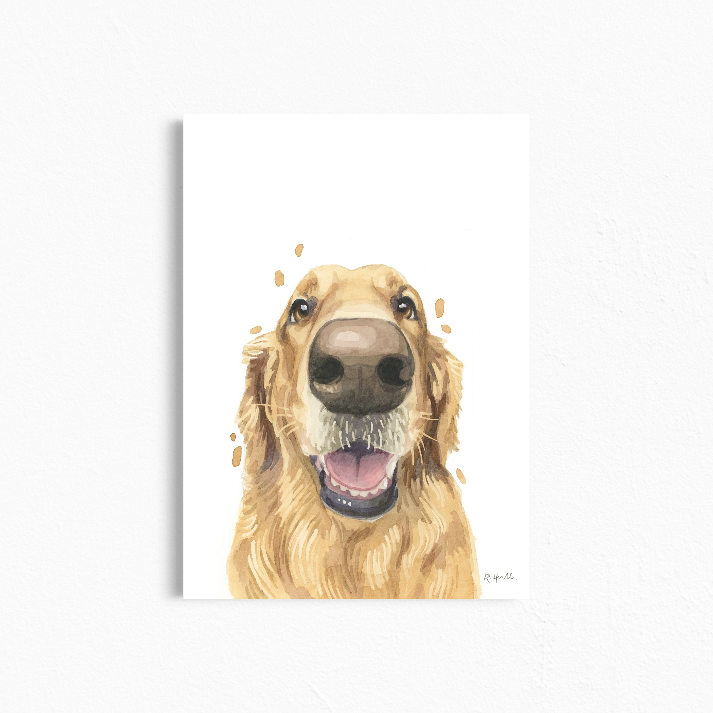 Golden Retriever A4/Letter Print Gifts for Child's Nursery & Dog Lovers