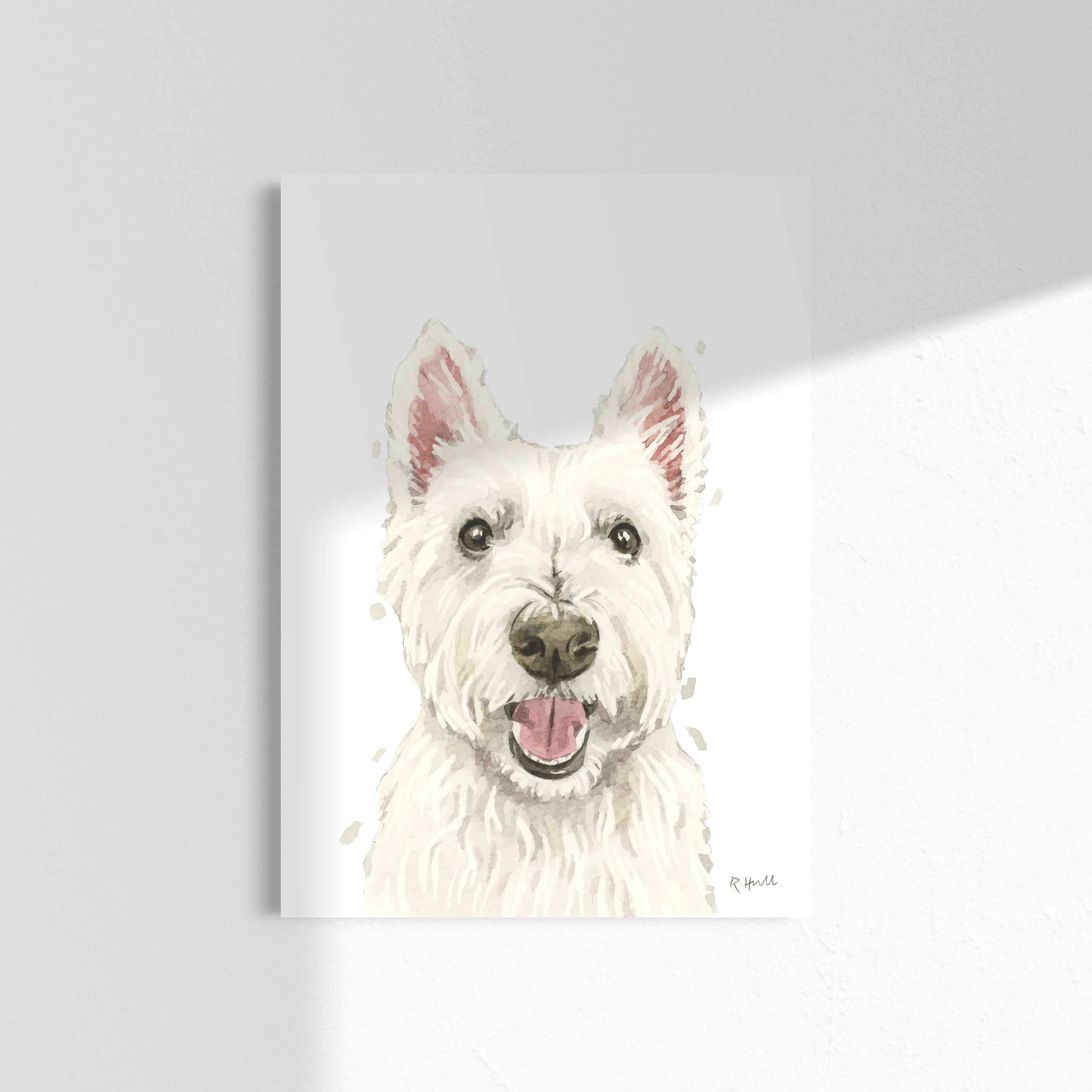 West Highland Terrier A4/Letter Print Gifts for Child's Nursery & Dog Lovers
