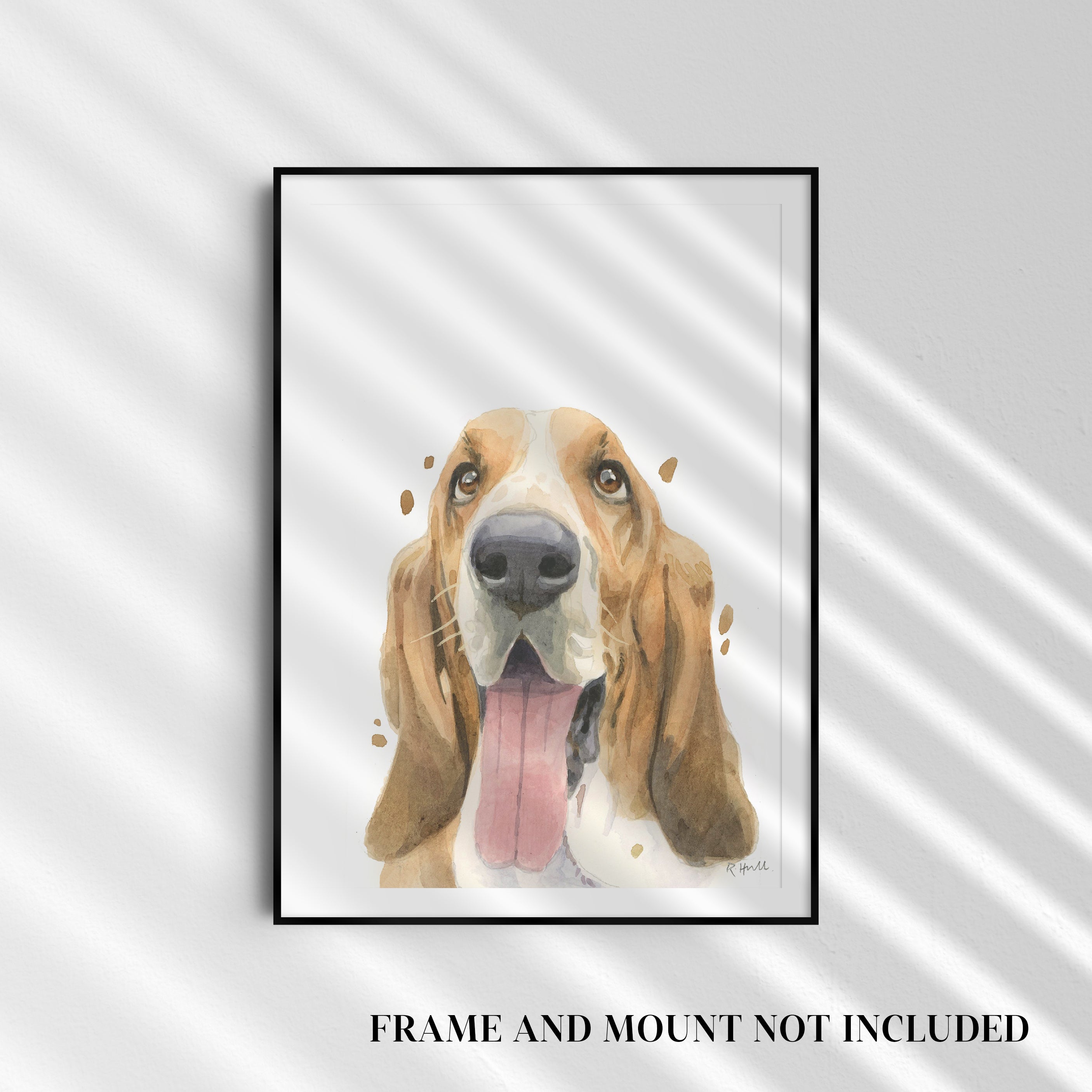 Basset Hound A4/Letter Print Gifts for Child's Nursery & Dog Lovers