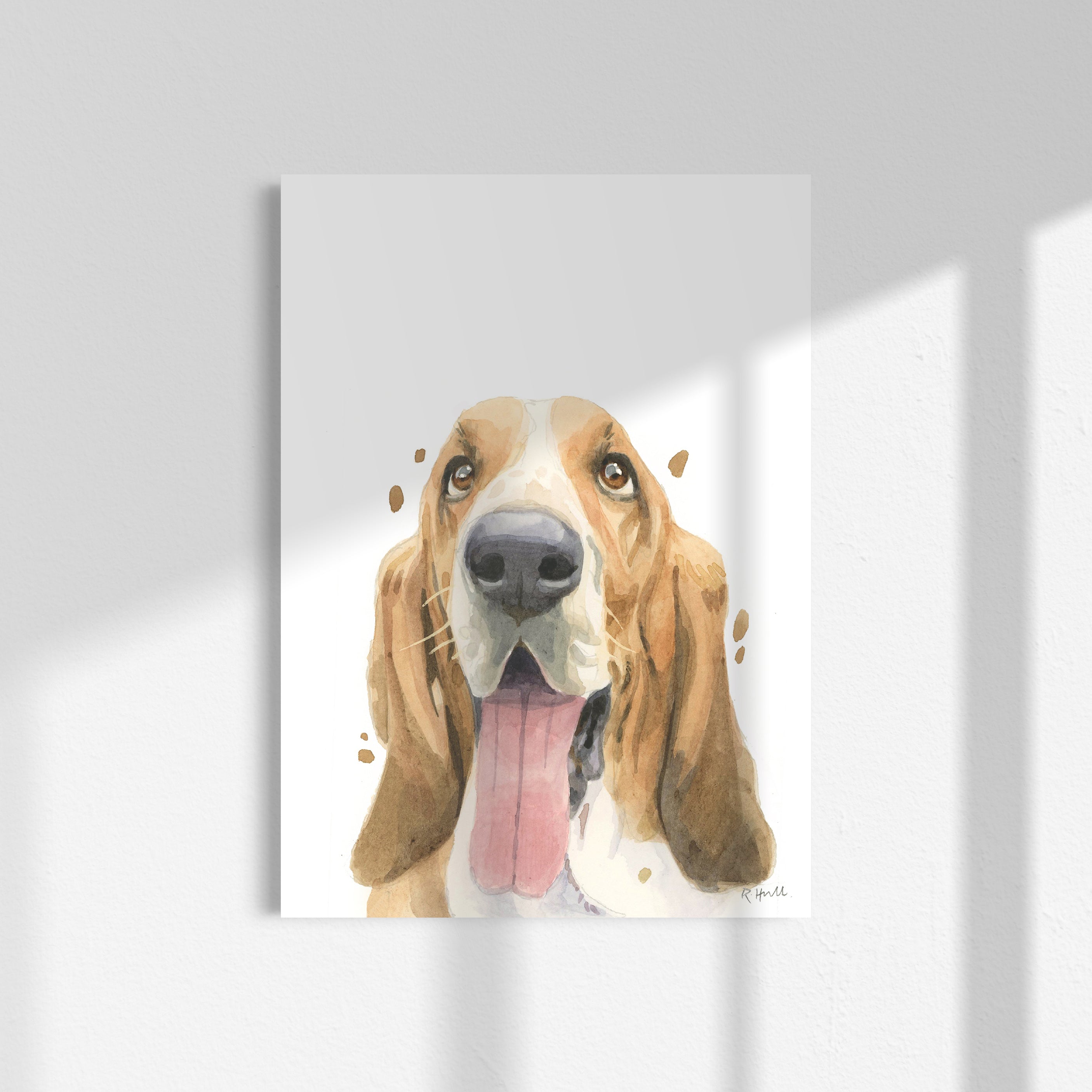 Basset Hound A4/Letter Print Gifts for Child's Nursery & Dog Lovers