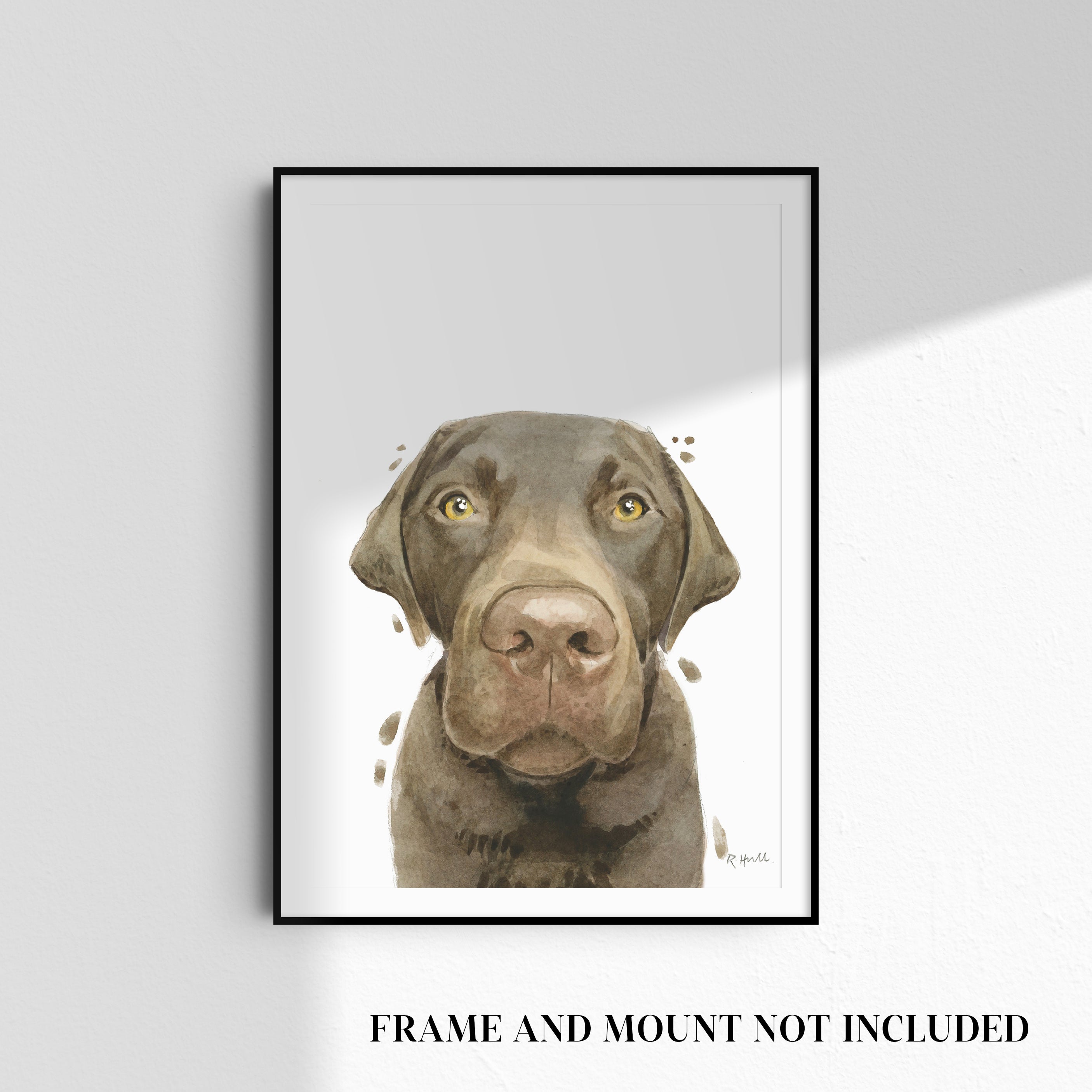 Chocolate Labrador A4/Letter Print Gifts for Child's Nursery & Dog Lovers