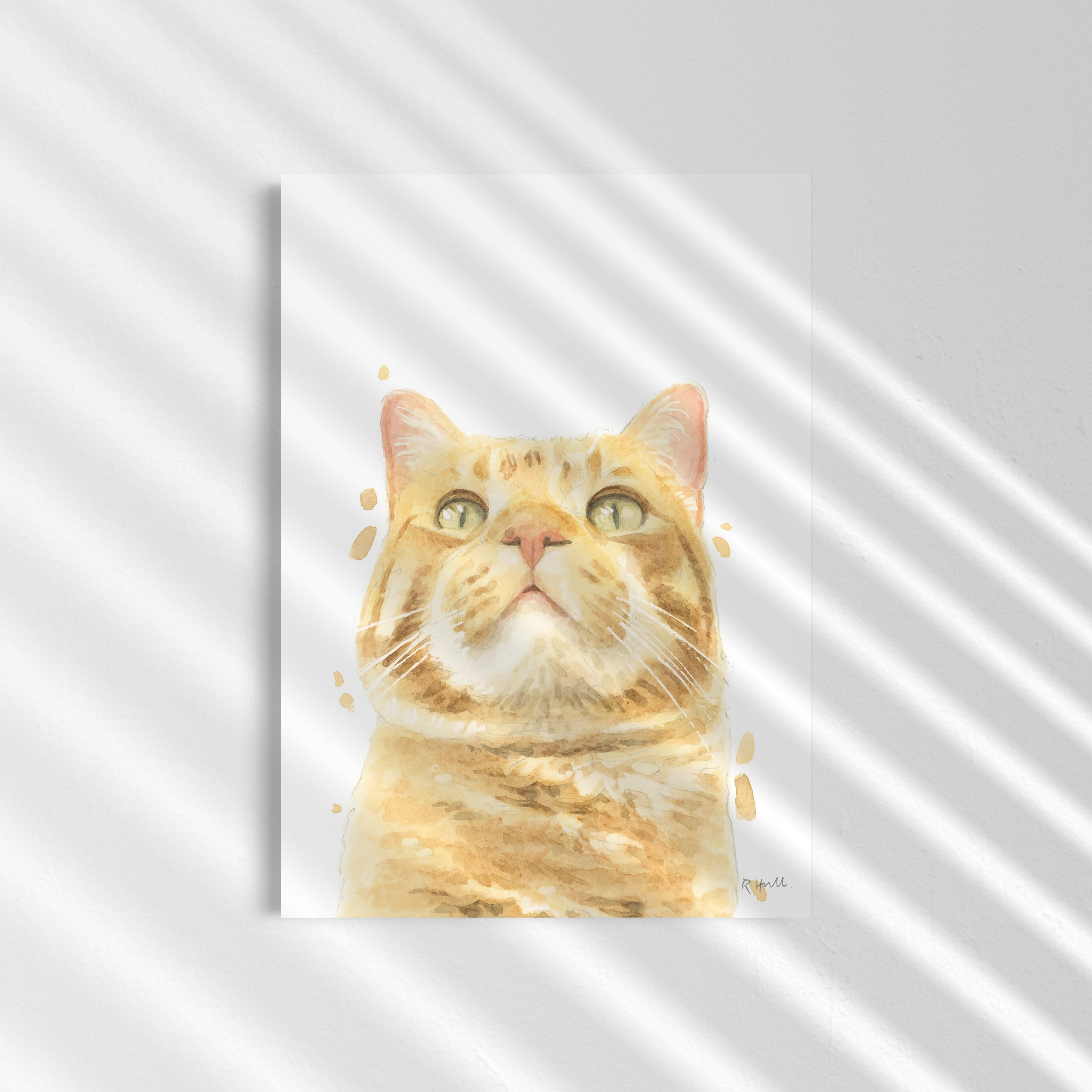 Ginger Tabby Cat A4/Letter Print Gifts for Child's Nursery & Cat Lovers