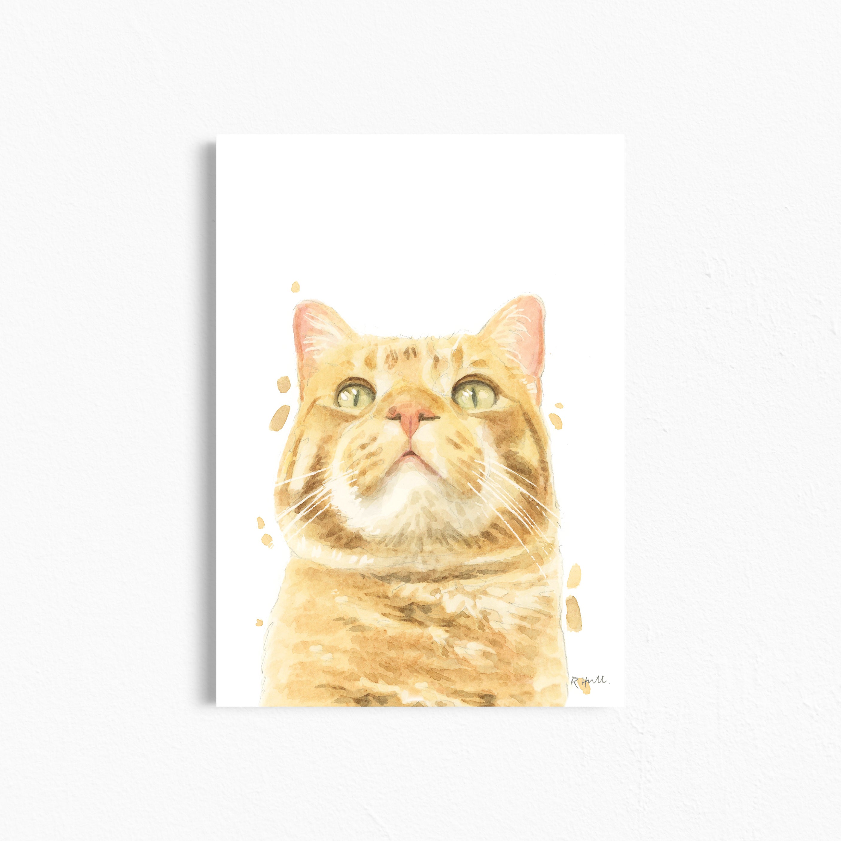 Ginger Tabby Cat A4/Letter Print Gifts for Child's Nursery & Cat Lovers
