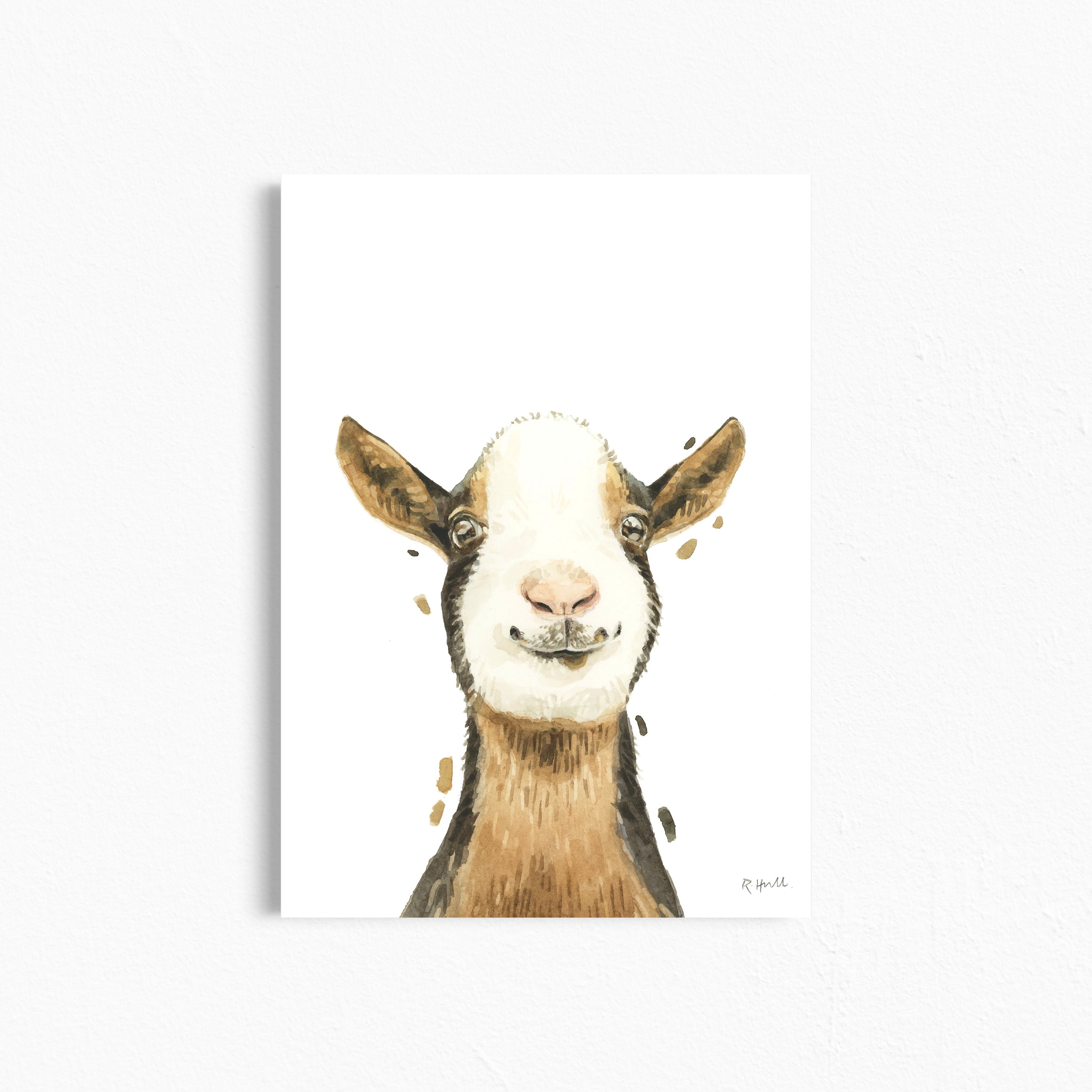 Goat A4/Letter Watercolour Print