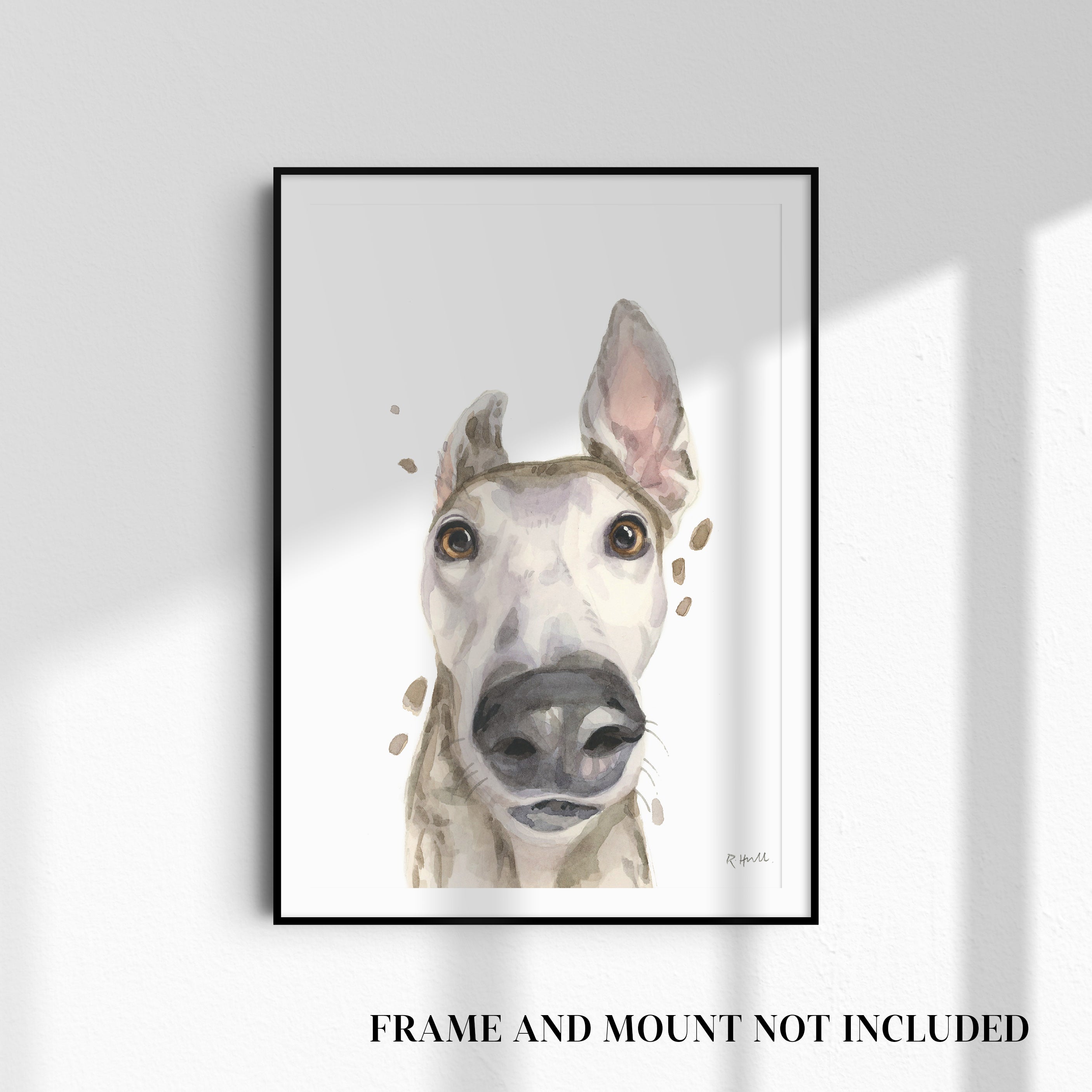 Greyhound A4/Letter Print Gifts for Child's Nursery & Lurcher Whippet Dog Lovers