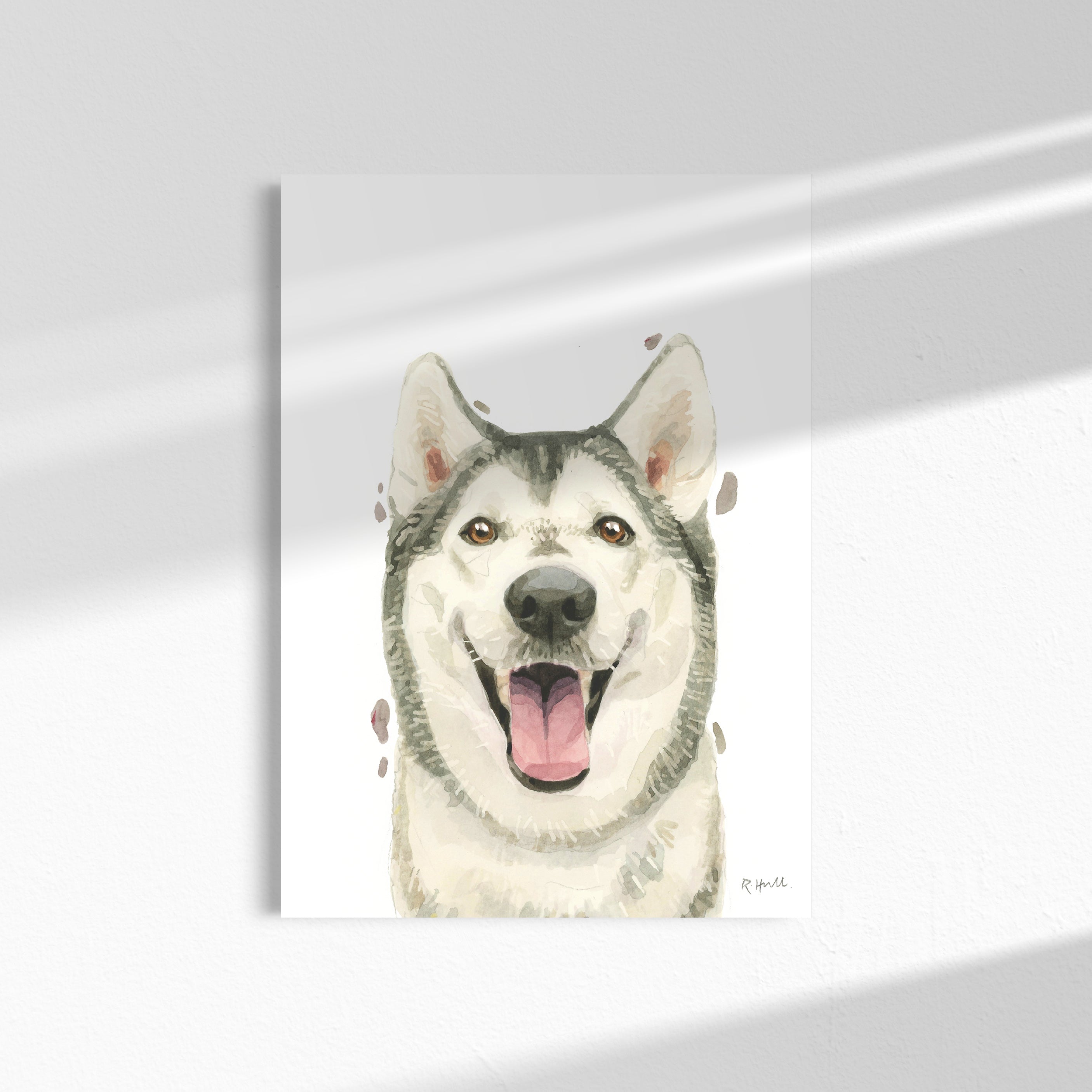 Siberian Husky A4/Letter Print Gifts for Child's Nursery & Dog Lovers