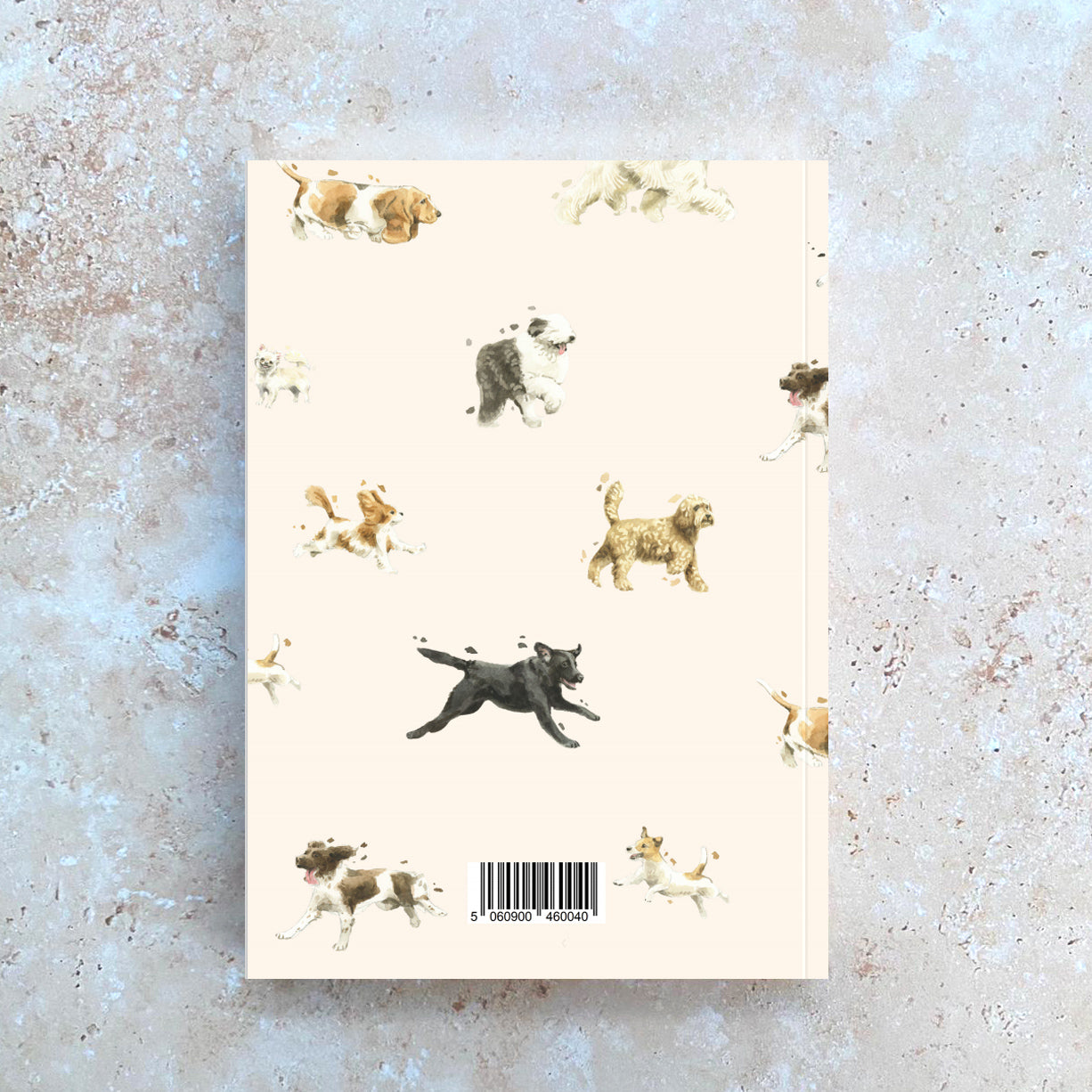Dogs Cream and Blue A5 Premium Notebook
