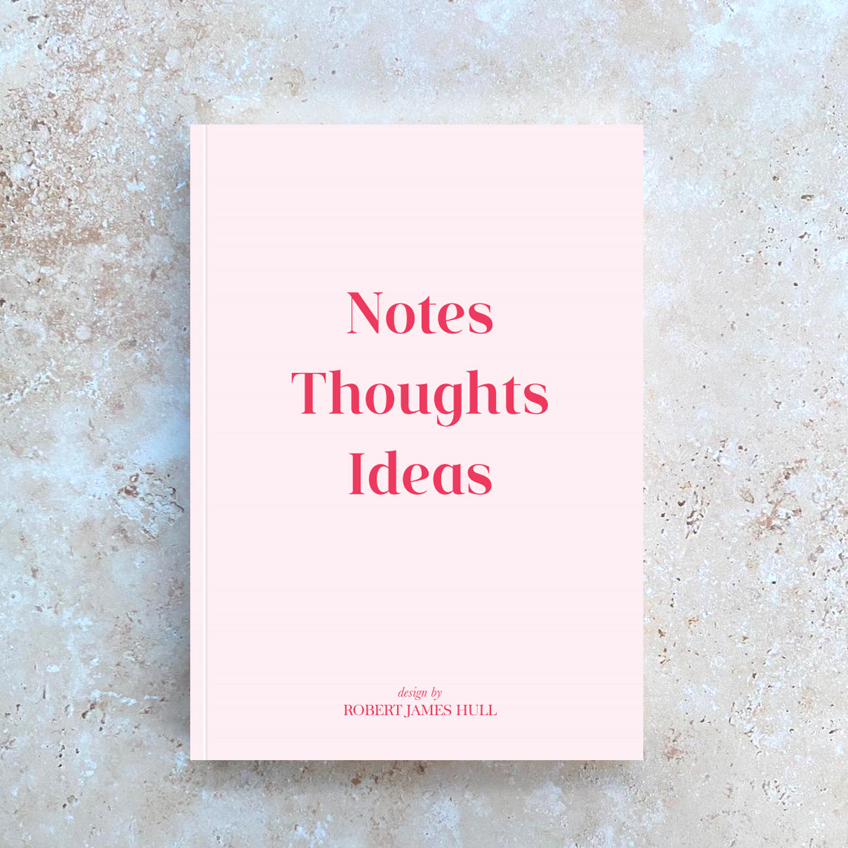 Notes Thoughts Ideas Pink and Red A5 Premium Notebook
