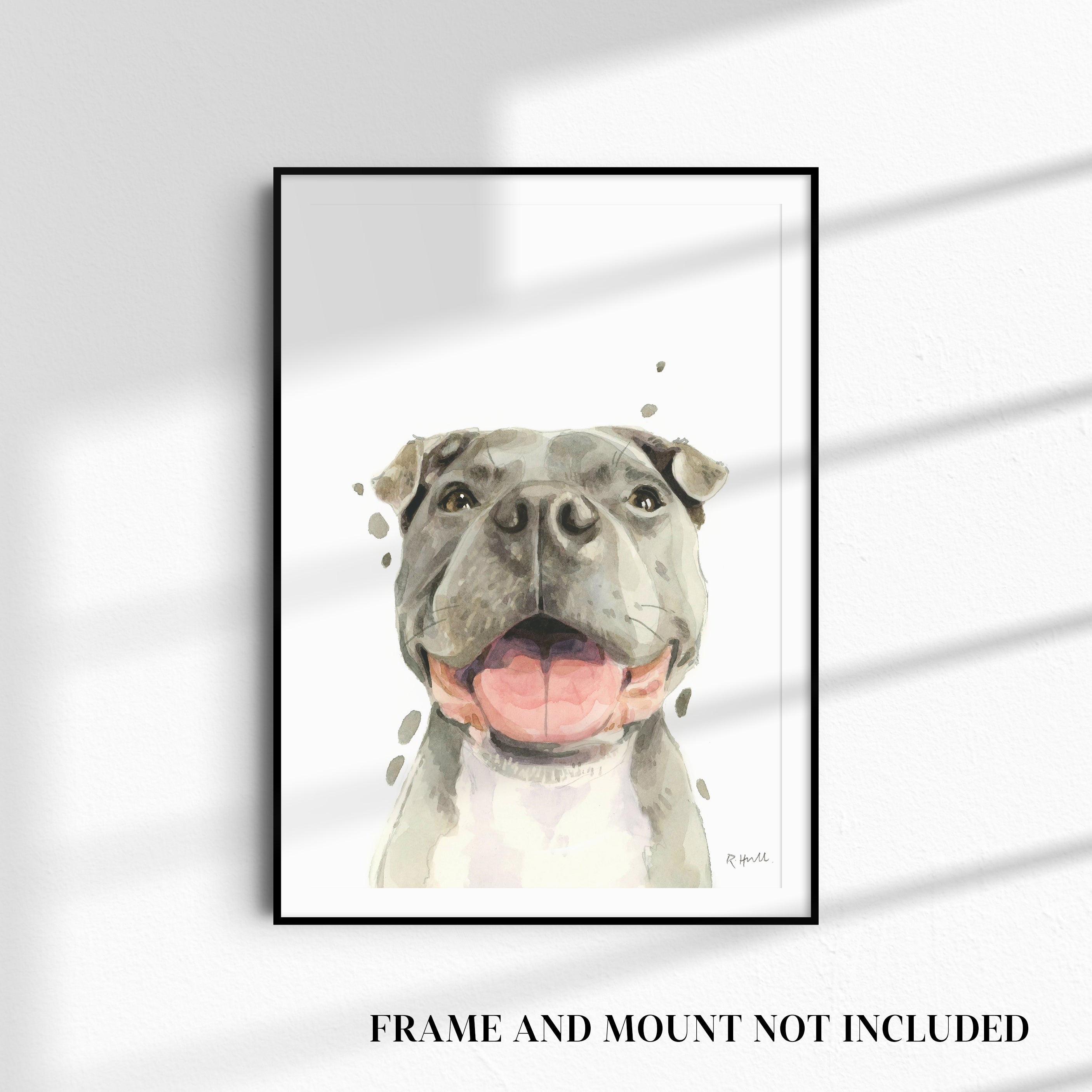 Staffordshire Bull Terrier A4/Letter Print Gifts for Child's Nursery & Staffy Dog Lovers