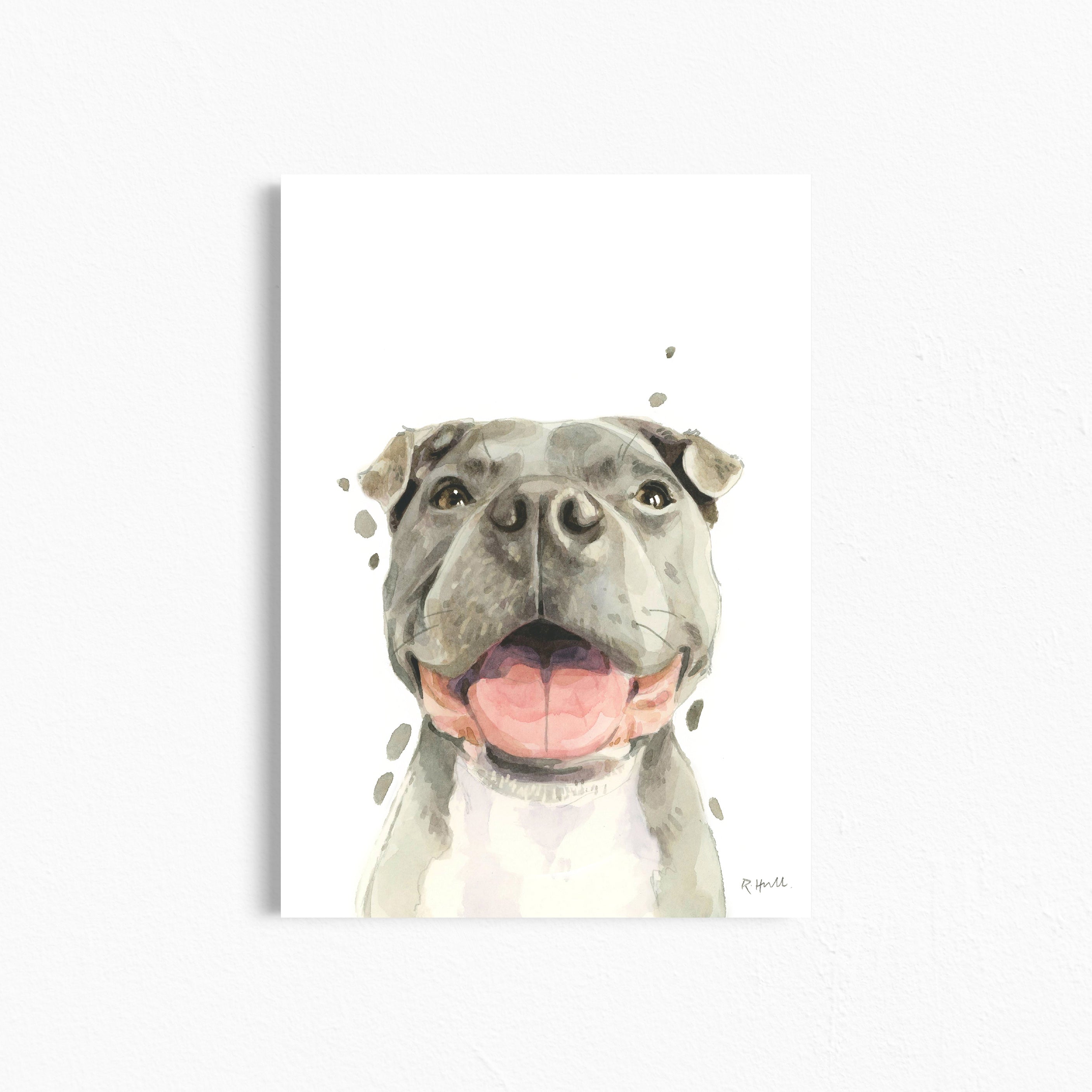 Staffordshire Bull Terrier A4/Letter Print Gifts for Child's Nursery & Staffy Dog Lovers