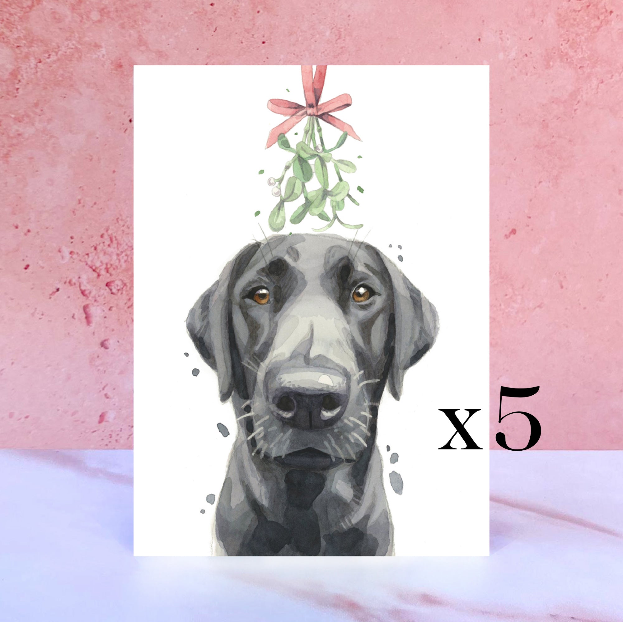 Pack of 5 Labrador Christmas Cards