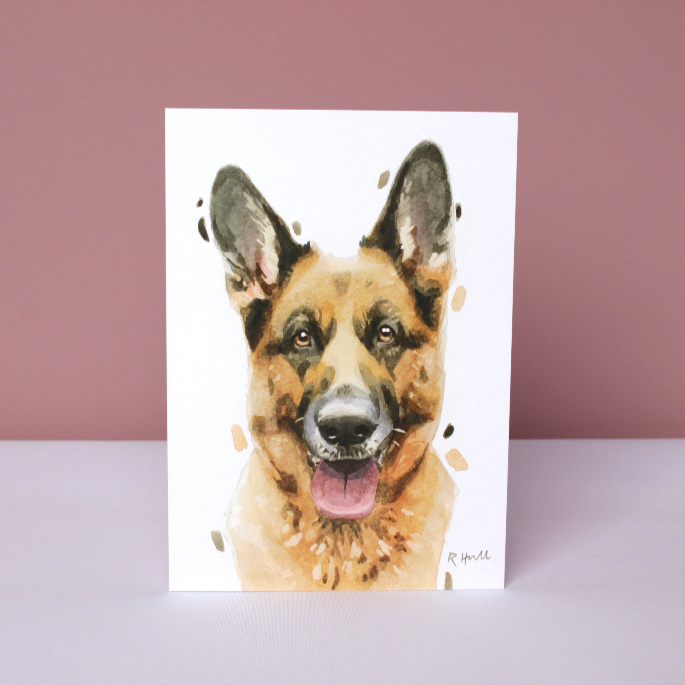 German Shepherd All Occasion Card, Cute GSD dog Birthday Greeting Cards