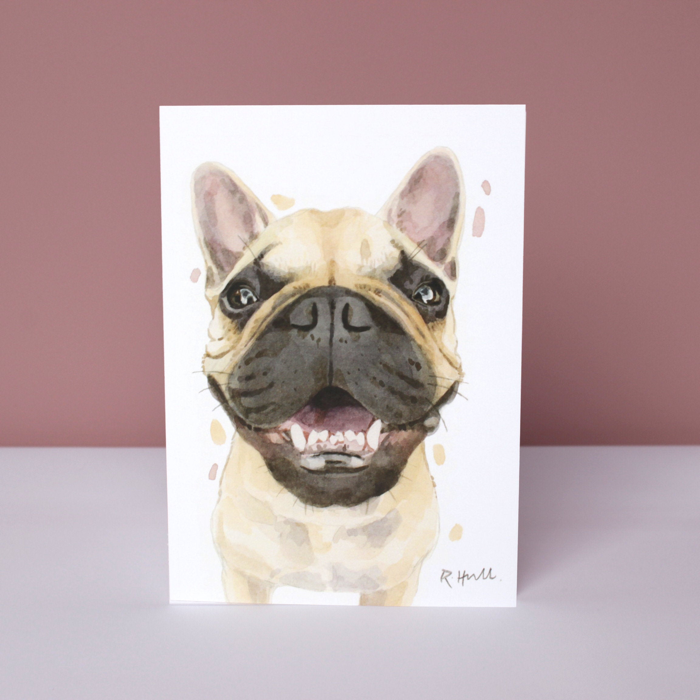 Frenchie All Occasion Card, Funny French Bulldog Boop Birthday Greeting Card