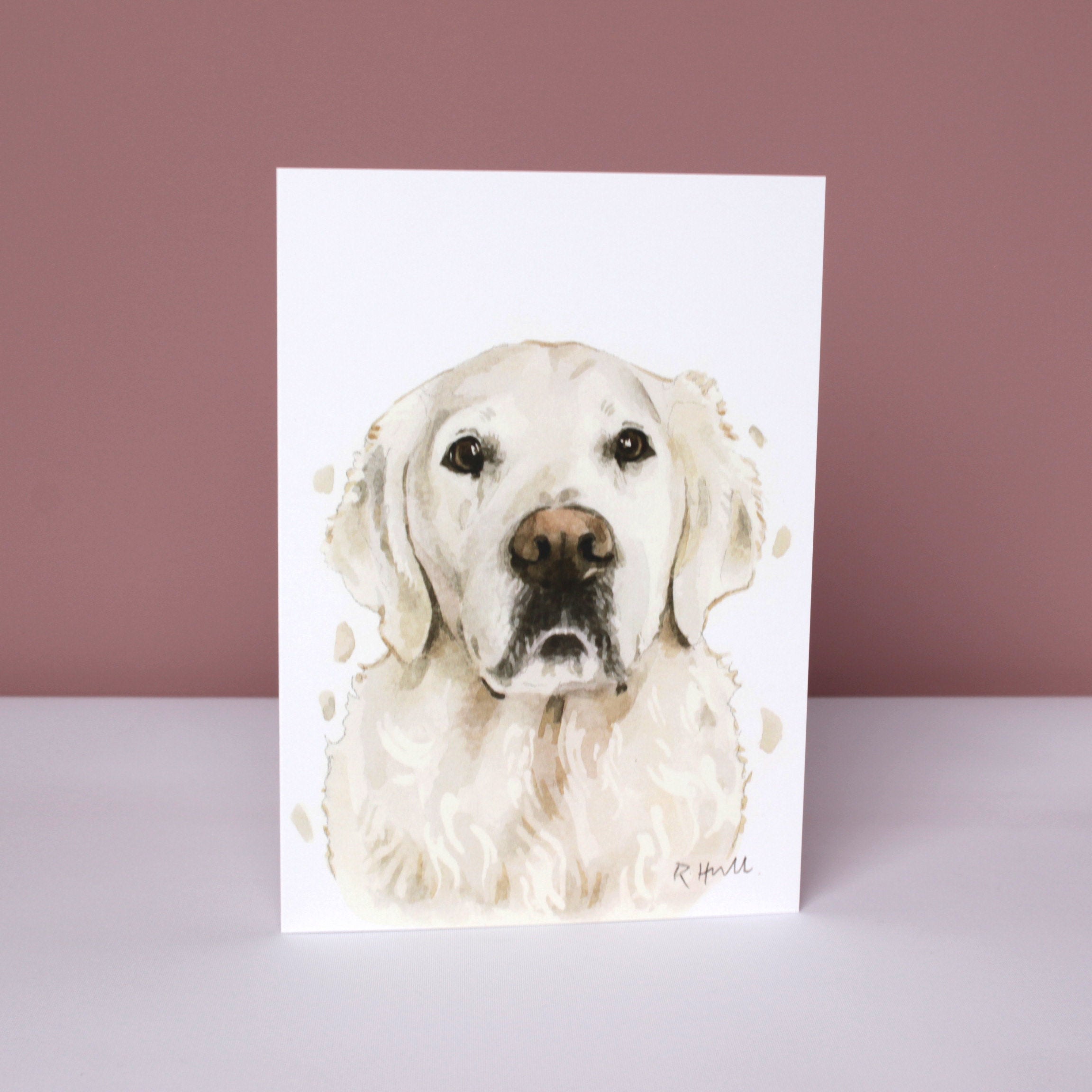 English Cream Golden Retriever All Occasion Card, Cute Dog Birthday Greeting Cards