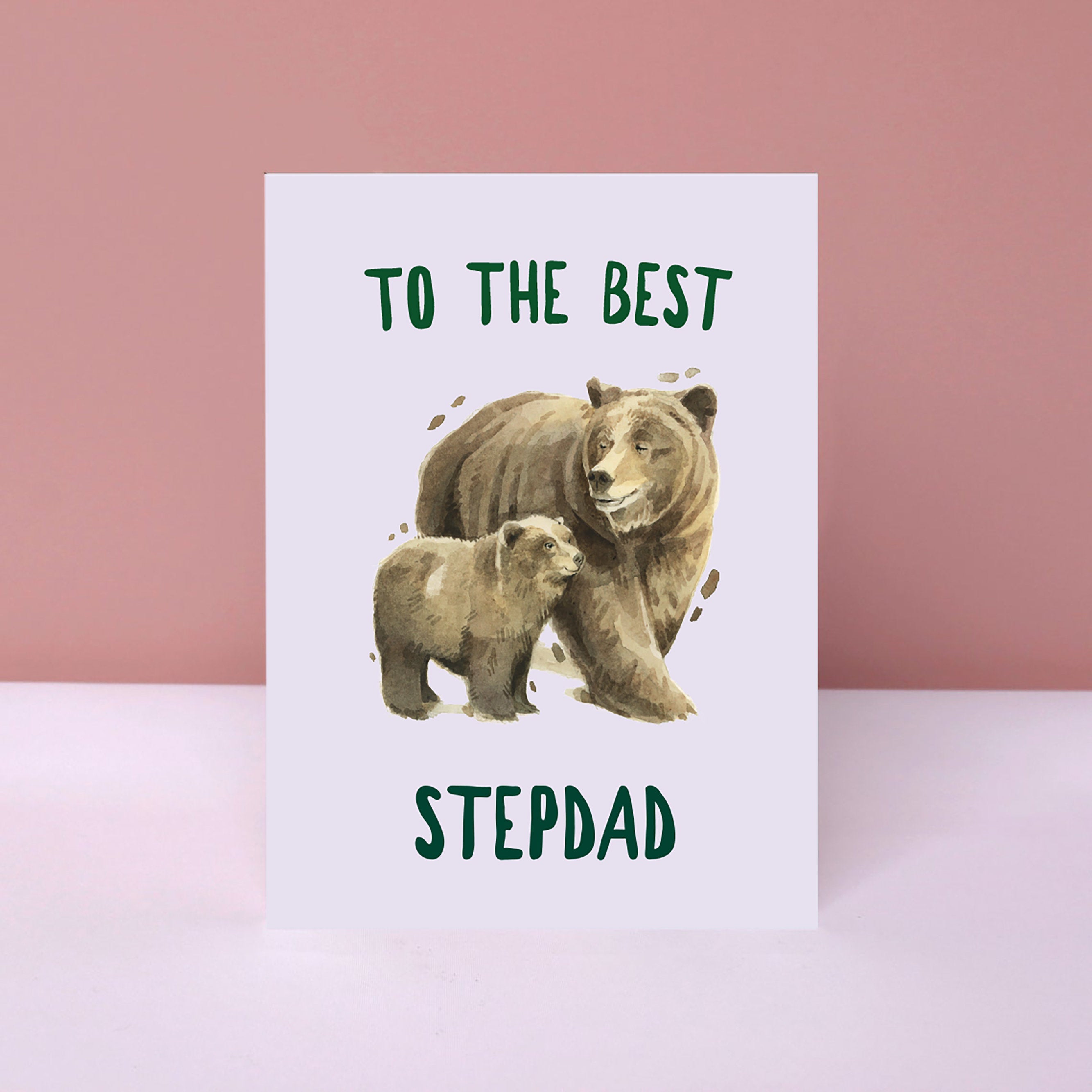 To the Best Stepdad, Bear Card for Father's Day, Stepdad's Birthday