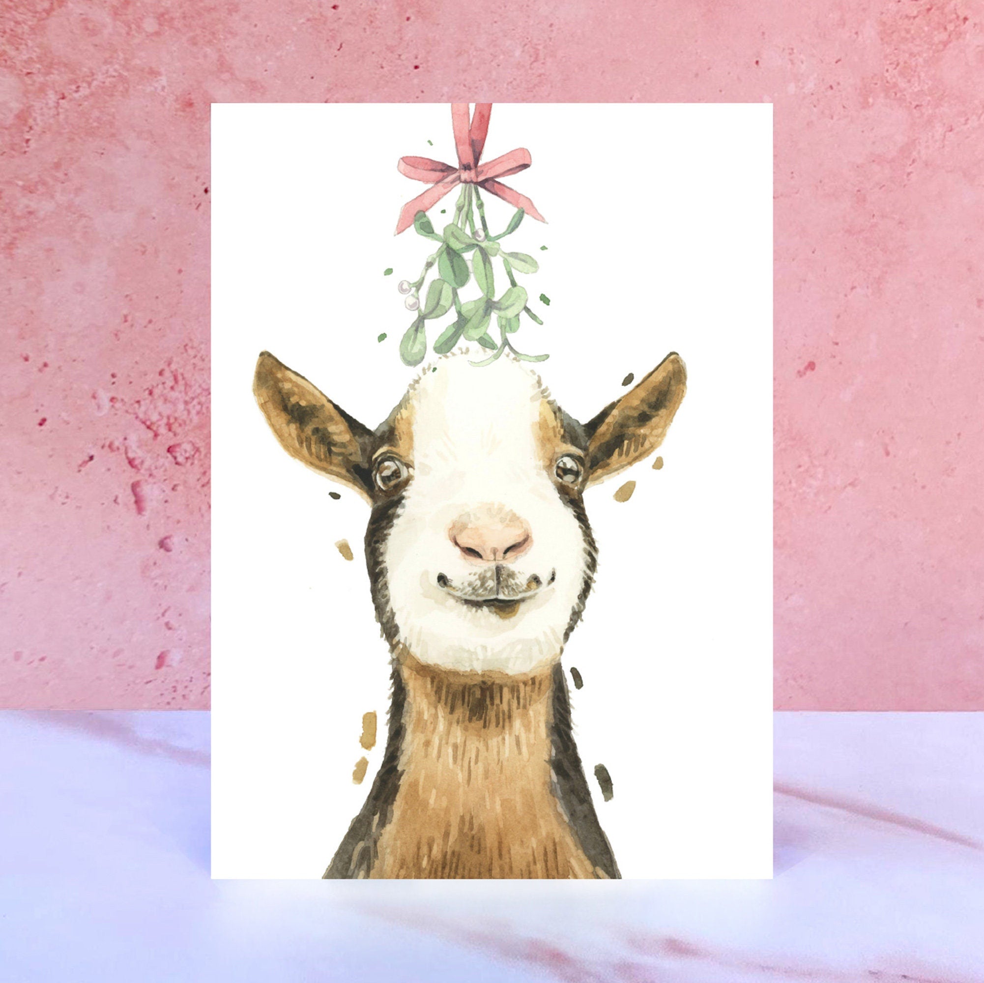 Goat Christmas Card