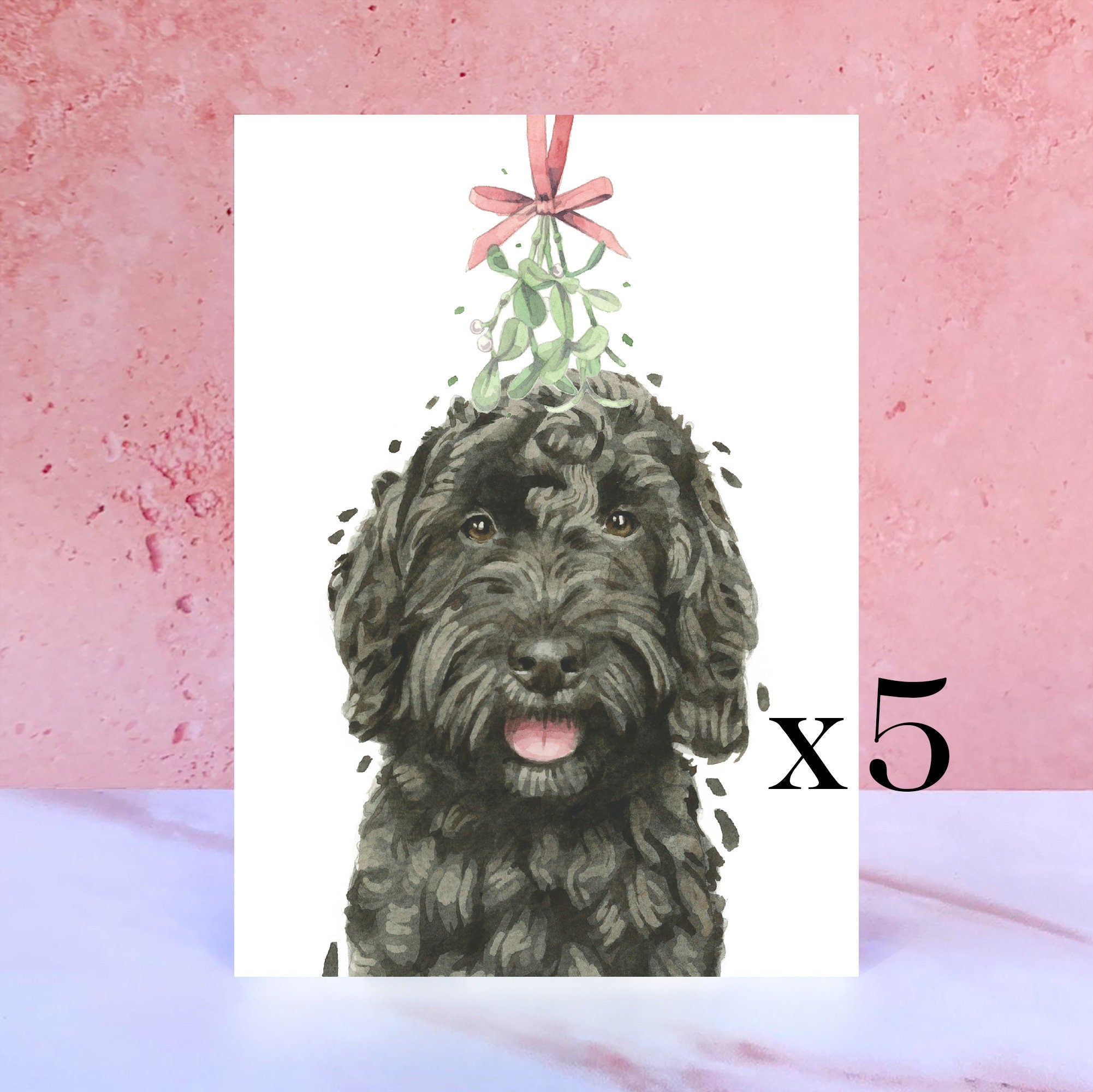 Pack of 5 Cockapoo Christmas Cards