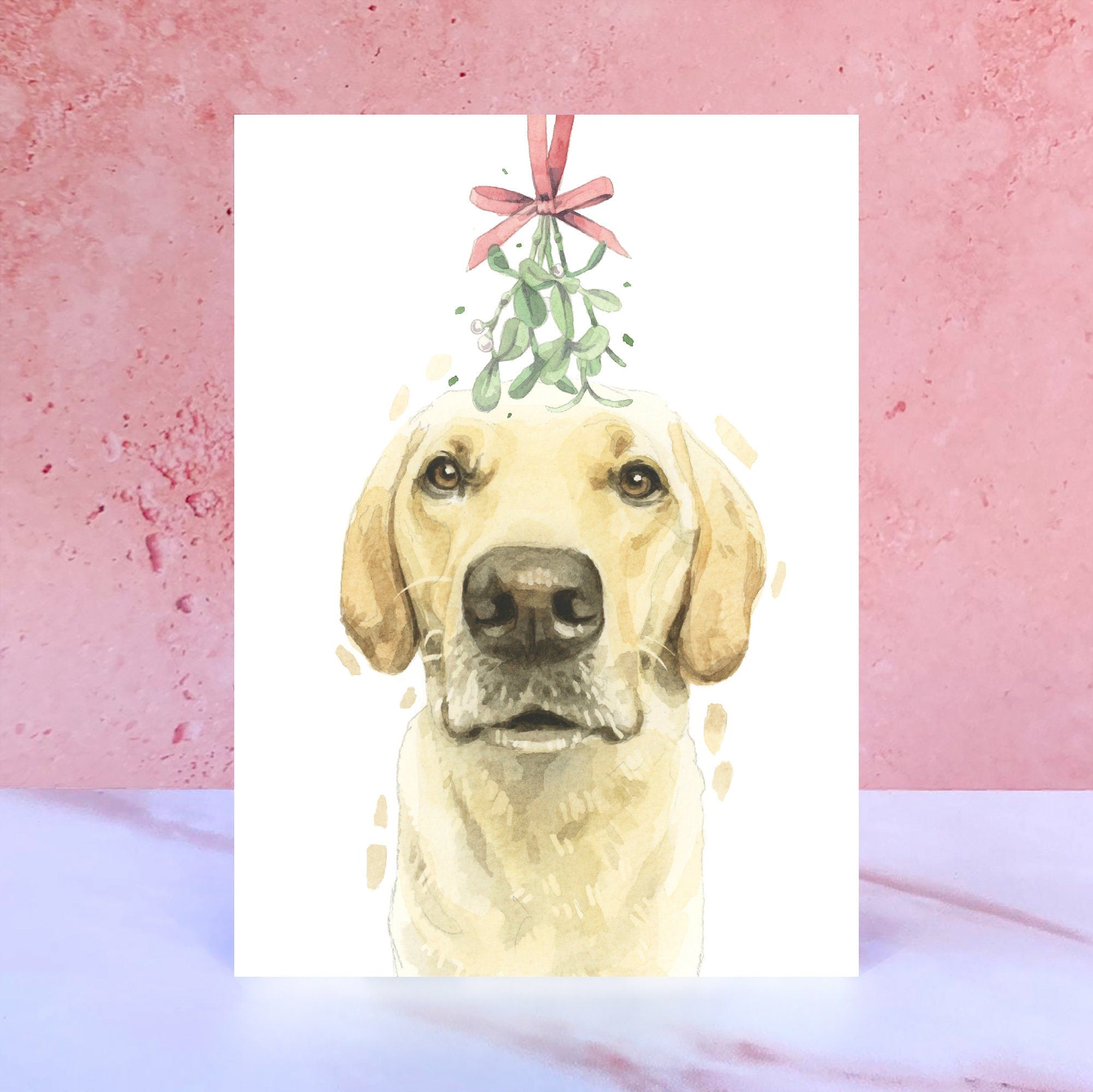 Yellow Labrador Christmas Card