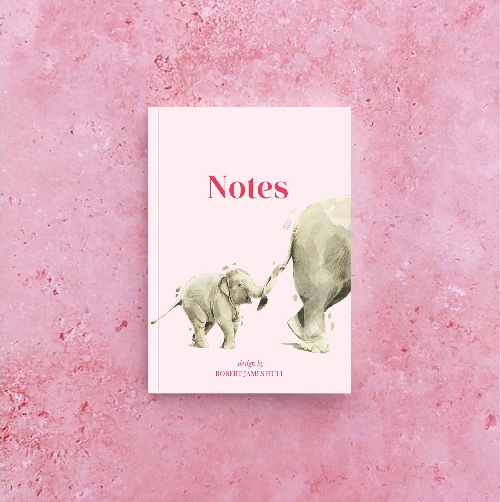 Elephant and Calf Cute A6 Notebook