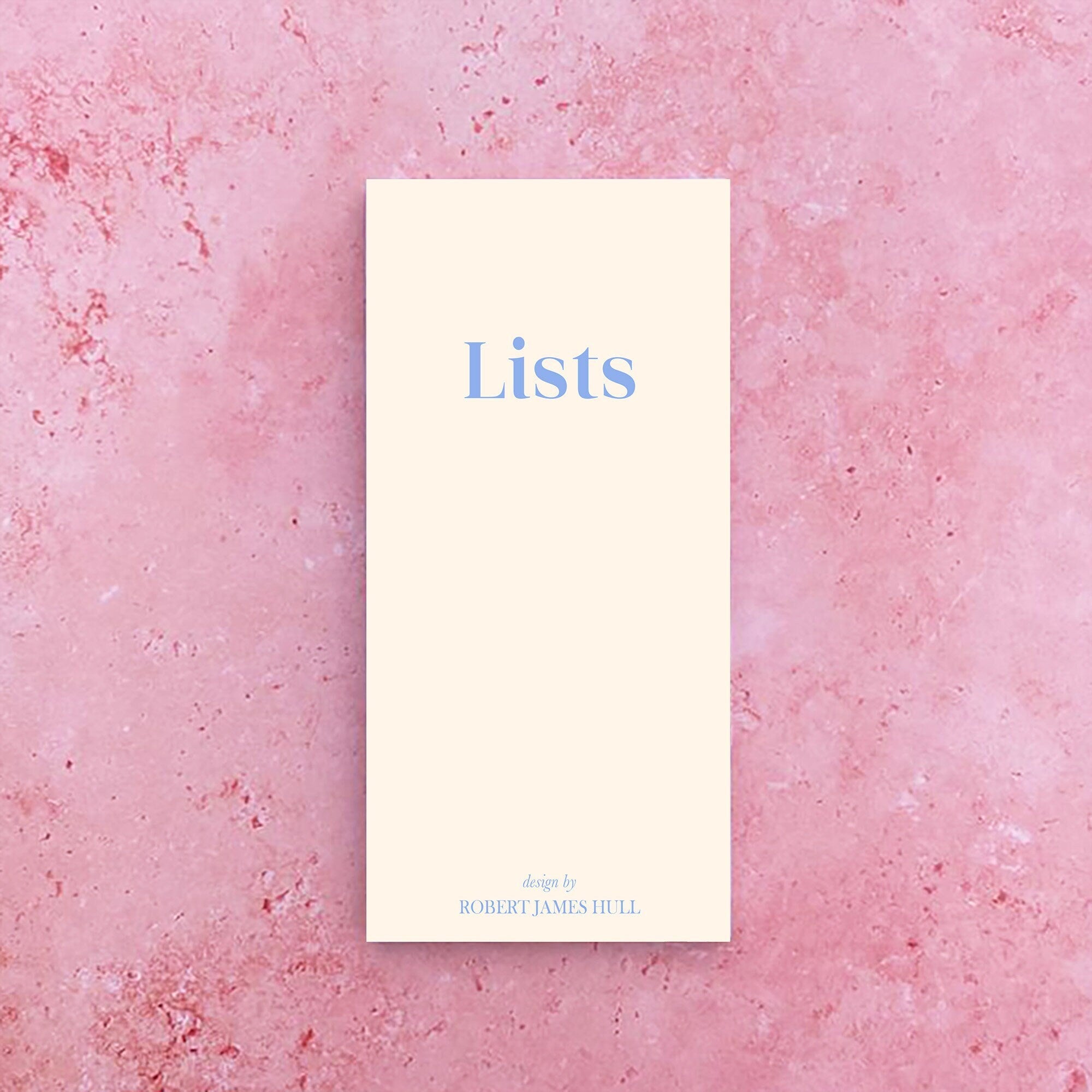Cream and Blue Magnetic List Pad