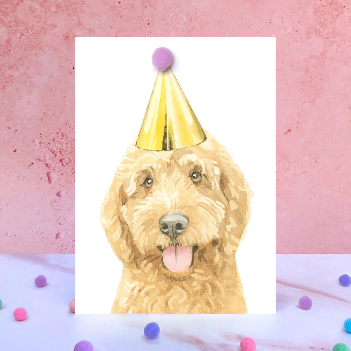 Ruby Cockapoo Pompom Birthday Card – Robert James Hull