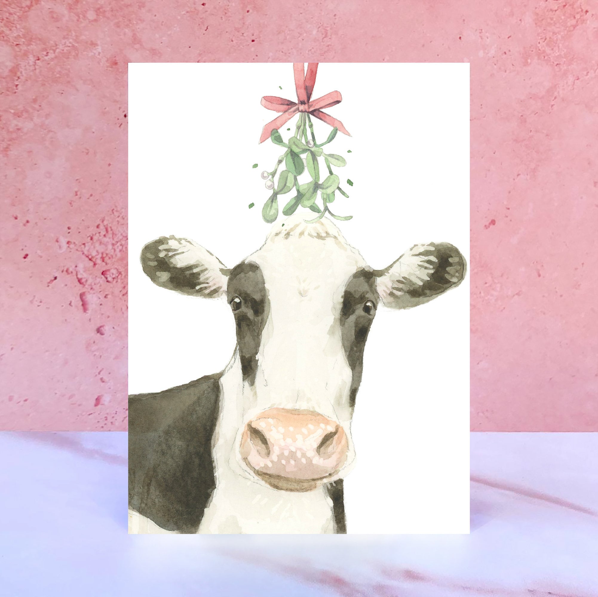 Cow Christmas Card